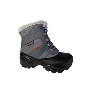 Columbia Youth Bugaboot Plus IV Omni-Heat Boot- Gray/Black Boys Size 1Y No Box